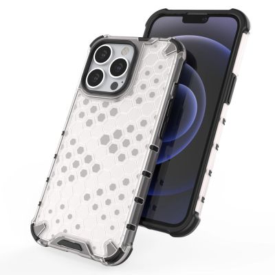 8. Honeycomb Case armor cover with TPU Bumper for iPhone 13 Pro blue