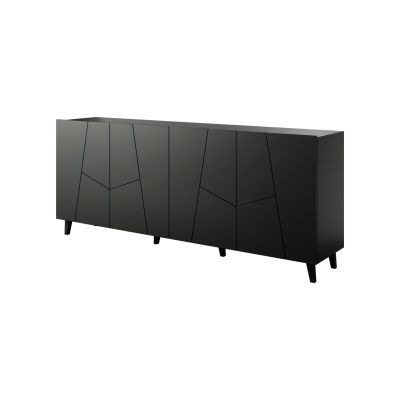 2. ETNA chest of drawers 200x42x82 black matt