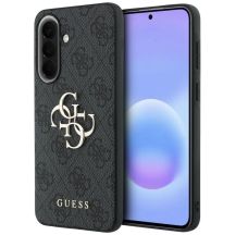 Guess Leather 4G Metal Logo Case for Samsung Galaxy A37 5G - Black