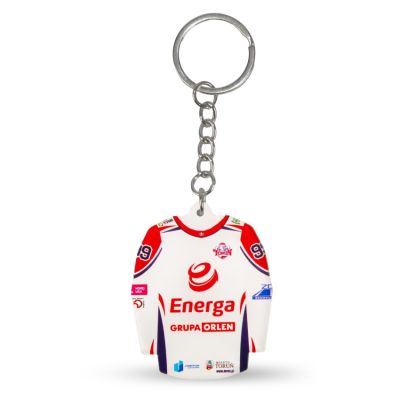 4. KH Toruń hockey jersey keychain (Home) SREBBREKH-KHT