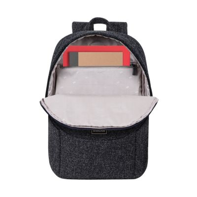 11. RIVACASE Anvik 15.6" laptop backpack, 15L, black, made of waterproof material, pockets for a 10.5" tablet, smartphone, documents, accessories, bottle