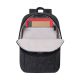 11. RIVACASE Anvik 15.6" laptop backpack, 15L, black, made of waterproof material, pockets for a 10.5" tablet, smartphone, documents, accessories, bottle
