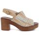 2. Women's wicker heeled sandals M.Daszyński MR23126-7
