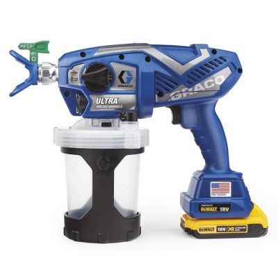 2. GRACO ULTRA AIRLESS PAINT GUN (2 x 2AH DEWALT BATTERIES + CHARGER) + BAG