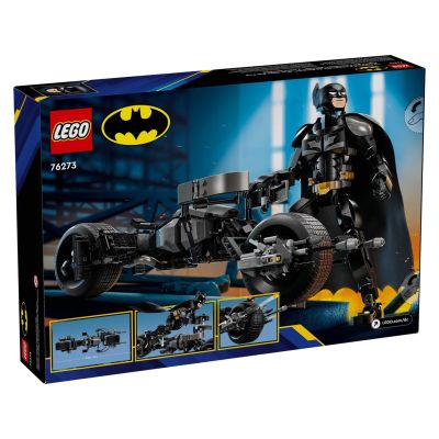 2. LEGO Super Heroes 76273 Buildable Batman Figure and Batcycle