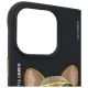 3. Nimmy Glasses Cool Dog Case for iPhone 15 Pro - Black