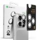 5. AmazingThing AR Aluminum 3 Lens Glass with Camera Lens Frame for iPhone 16 Pro / 16 Pro Max - Gray