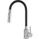 Kitchen tap with a curved spout - 2 types of stream