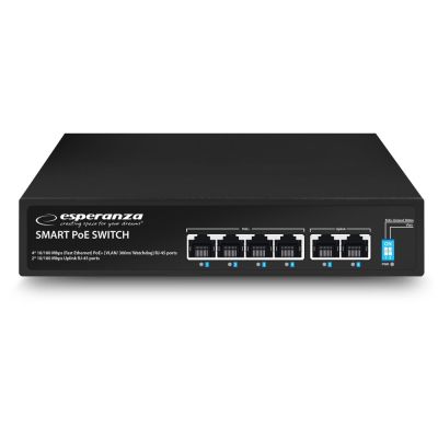 2. ESPERANZA 6-Port PoE Switch 10/100M 60W SPINNER ENS105