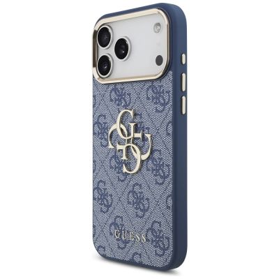 2. Guess 4G Big 4G Classic Logo Case for iPhone 18 Pro Max / 17 Pro Max - Blue and Gold