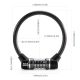 2. Rockbros 87639-4 bicycle lock with code and steel cable - black