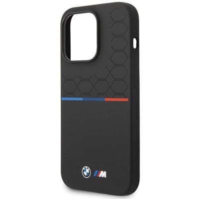 6. BMW Silicone Pattern iPhone 15 Pro Case - Black