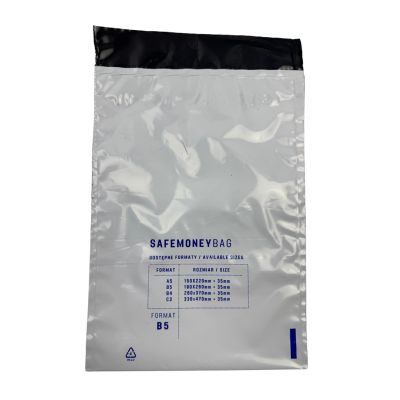 2. SAFEMONEYBAG Safe deposit envelopes transparent B5 190mmx260mm+35mm 100 pcs per pack