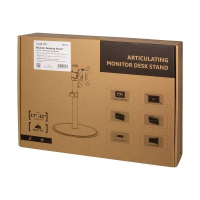 5. LogiLink BP0110 Monitor Holder/Stand for 81.3 cm (32") Monitors, Desk Black