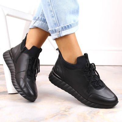 3. Rieker W RKR611B leather shoes black