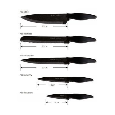 3. Smile SNS-6 6-Piece Black Knife Block Set