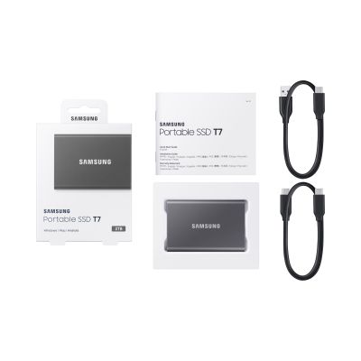 25. Samsung Portable SSD T7 2TB USB Type-C 3.2 Gen 2 (3.1 Gen 2) Gray