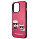 6. Karl Lagerfeld Ikonik Karl&Choupette Case for iPhone 13 Pro / iPhone 13 - Fuchsia