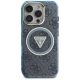 3. Guess IML Metal Glitter 4G Circle Triangle MagSafe Case for iPhone 16 Pro - Blue