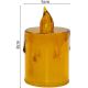 34. DECORATIVE CANDLE 8 CM AMBER WARM WHITE 1 LED