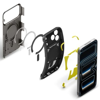 7. Spigen Tough Armor MagSafe case for iPhone 18 Pro / 17 Pro - black
