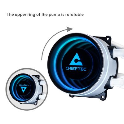 6. Chieftec Iceberg 240 RGB white water cooling