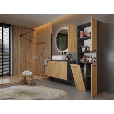 6. BATHROOM PILLAR NEL ANT/ART 1 BASKET SHORT DOOR SET