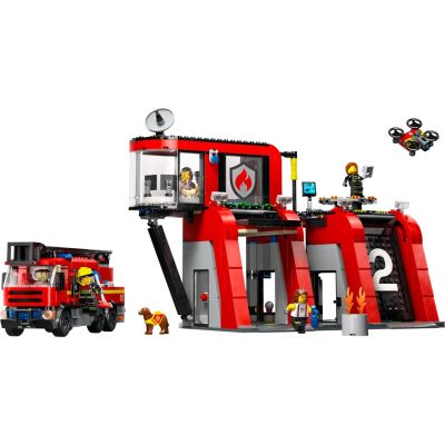 13. LEGO City 60414 Fire Station with Fire Truck