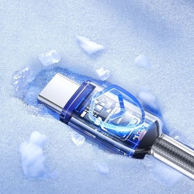 13. Joyroom S-A42 Crystal-Clear Series 3A USB-A - USB-C cable 1.2m - black