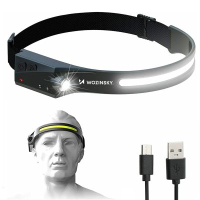 2. Wozinsky WLC-1200 350lm CREE LED Headlamp IPX4 with Motion Sensor - Black