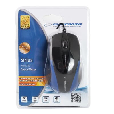 9. Esperanza Sirius EM102B mouse (optical; 800 DPI; black)