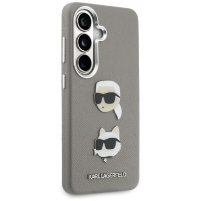 4. Karl Lagerfeld Saffiano Double Heads Metal case for Samsung Galaxy S26 - silver
