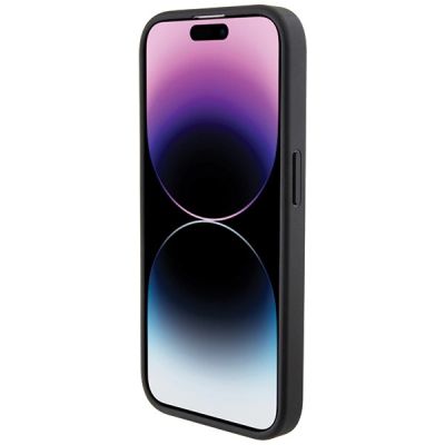 5. BMW Leather Blue Dots iPhone 15 Pro Max Case - Black