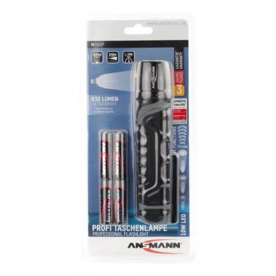 6. Ansmann M900P Black LED Hand Flashlight