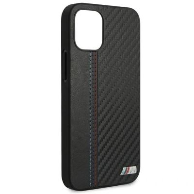 7. BMW M Collection PU Carbon Stripe Case for iPhone 12 mini - Black