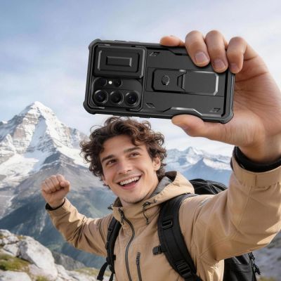 7. Tech-Protect Kevlar Cam+ Case for Samsung Galaxy S26 Ultra - Black