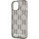 5. Karl Lagerfeld IML Mono KL Pattern & Cord case for iPhone 15 / 14 / 13 - black