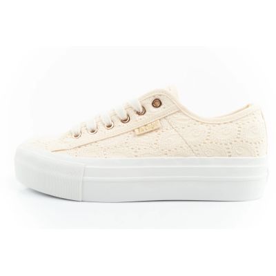 11. Lee Cooper women's lace sneakers beige platform
