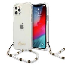 Guess GUHCP12LKPSWH iPhone 12 Pro Max 6.7" Transparent Hardcase White Pearl