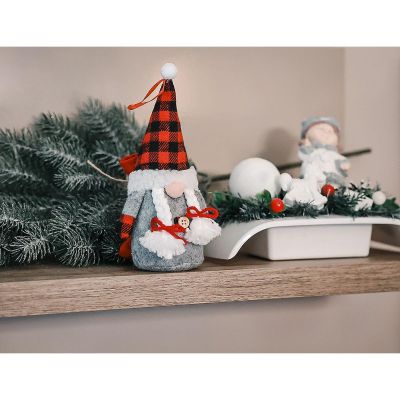 9. DECORATIVE SANTA CLAUS WITH GIFT BAG 20CM GIRL