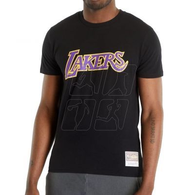 Mitchell &amp; Ness NBA Team Logo Tee Los Angeles Lakers BMTRINTL1051-LALBLCK