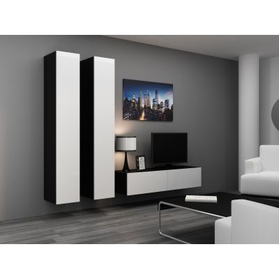 17. VIGO full display cabinet '180' 180/40/30 black/white half