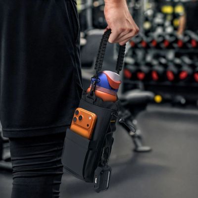 12. Spigen Tumbler Holder Bag Magnetic for Water Bottle, Phone, Keys - Black