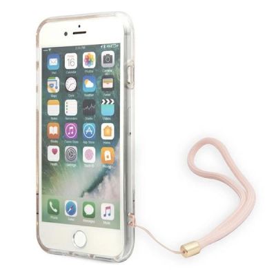 5. Guess GUOHCI8H4STP iPhone SE 2022 / SE 2020 / 7/ 8 pink/pink hardcase 4G Print Strap