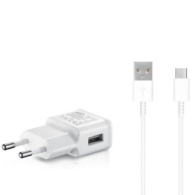 2. Samsung EP-TA200EWE USB-A 15W wall charger with EP-DR140AWE USB-A - USB-C cable (OOB Bulk - replacement packaging) - white