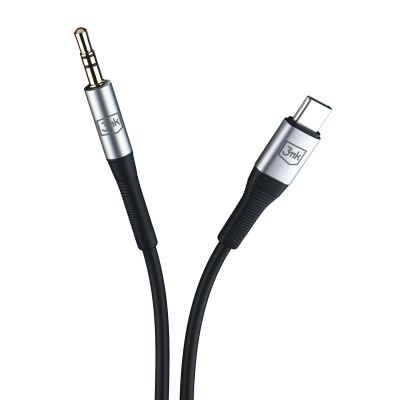 9. 3mk AUX minijack 3.5 mm / USB-C cable - silver