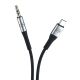 9. 3mk AUX minijack 3.5 mm / USB-C cable - silver