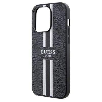 6. Guess 4G Printed Stripes MagSafe case for iPhone 15 Pro Max - black