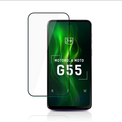 8. Tempered glass 3mk HardGlass Max Lite Black for Motorola Moto G55 5G