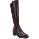 6. Women's high-heeled stretch boots, brown, Vinceza 58652